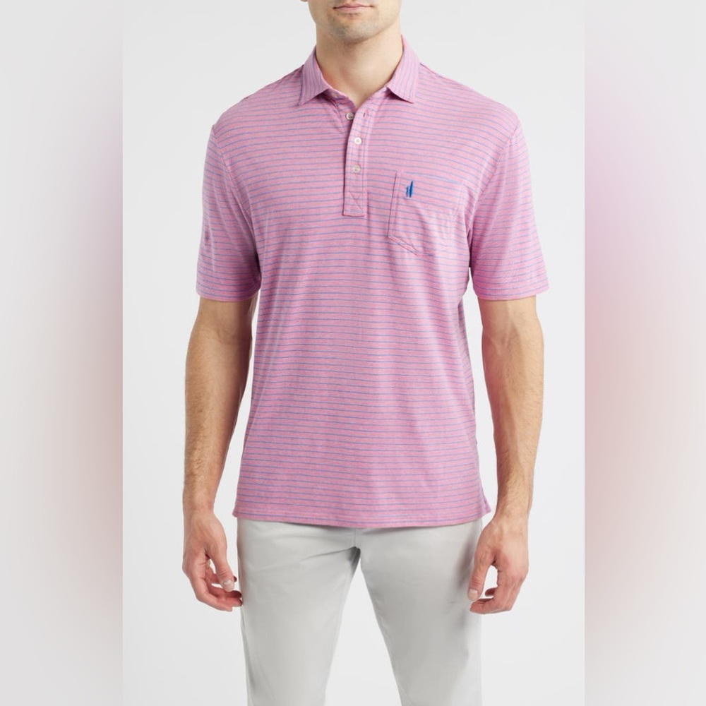 Johnnie O Ryan Stripe Polo size large golf country club
